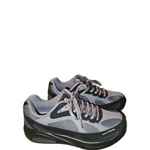 FitVille Shoes Womens Size 8.5 Wide Gray Black Arch/Heel Support Comfort Cushion